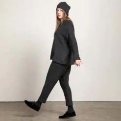 Album Di FamigliaAlbum Di Famiglia Woman New Basic Pants - ST Slate Grey