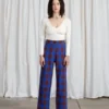 Ali GoldenFly Front Pant - Rust/Cobalt Plaid