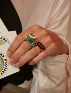 AliitaDeco Maxi Baguette Ring - Blue Topaz