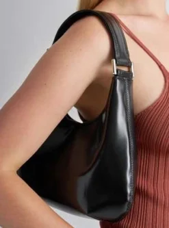 BRIE LEONAntonia Semi Patent Shoulder Bag - Black