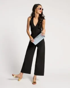 Frances ValentineBabe Halter Jumpsuit - Black