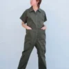 Rachel ComeyBarrie Poplin Jumpsuit - Olive