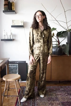 Birds Of North AmericaThrasher Jumpsuit - Crushed Gold - Image 2