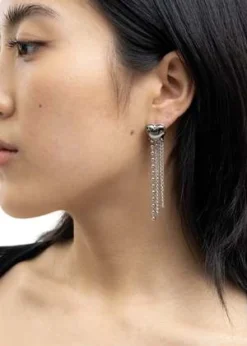 DEPARTMENTHeart And Chains Earring - Black