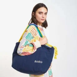 Bobo ChosesWoman Colour Block Padded Bag - Navy Blue