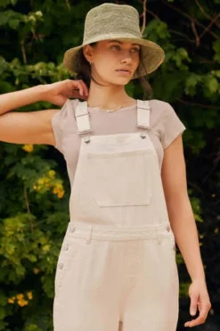 Z SupplyBrinley Denim Overalls - Bone