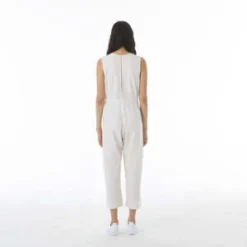 Ali GoldenCOTTON SLIT-BACK JUMPER - BONE