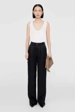 Anine BingCarrie Silk Pant - Black