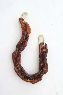 Clare V.Shortie Strap - Tortoise Resin