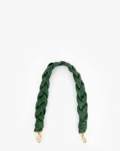 Clare V.Shoulder Strap - Braided Evergreen