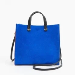 Clare V.Simple Tote - Bebe Cobalt Suede/Multi Colorblock