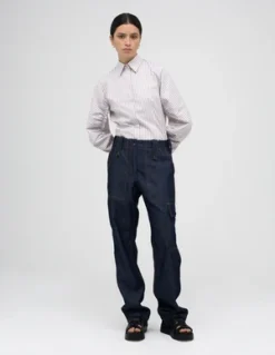 A LineDenim Cargo Pants - Ink Blue