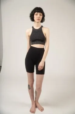 Giu GiuDolphin Knit Sports Bra - Black Glitter