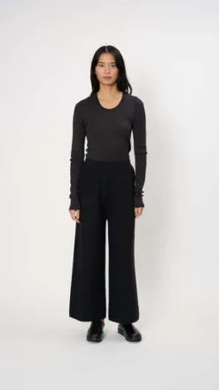 Lauren ManoogianDouble Knit Pants - Black Melange