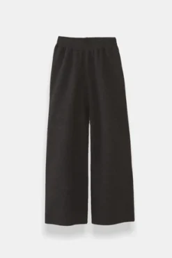 Lauren ManoogianDouble Knit Wideleg Pant - Black Melange