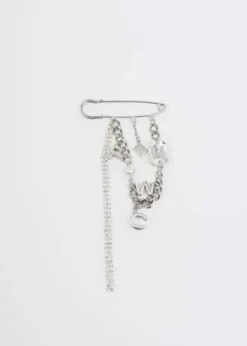 Feng Chen WangDiamond Stitching Brooch - Silver