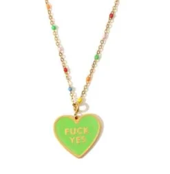 Matter Matters GalleryFuck Yes Rainbow Necklace - Green