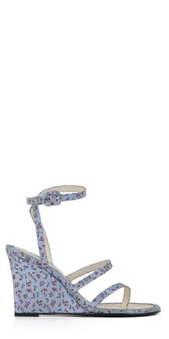 Nicole SaldañaGabi Floral Wedge Sandals - Blue Multi Floral