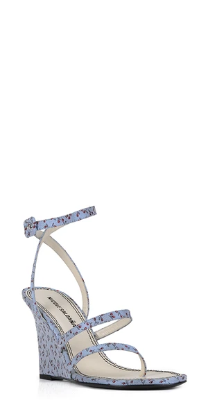 Nicole SaldaƱaGabi Floral Wedge Sandals - Blue Multi Floral - Image 3
