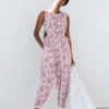 Caron CallahanGoa Jumpsuit - Pink Coral Floral