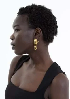 DEPARTMENTGold Square And Loops Earring - Gold