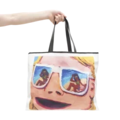MSGMGraphic Print Woman In Shades Tote Bag - MULTI