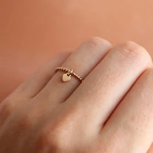 TokenHeart Charmed Ring - 14k Gold Filled