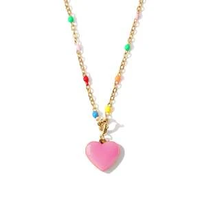 Matter Matters GalleryHumble Heart Necklace - Red/Pink - Image 2