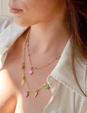 Matter Matters GalleryHumble Heart Necklace - Red/Pink - Image 3