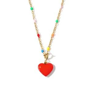 Matter Matters GalleryHumble Heart Necklace - Red/Pink