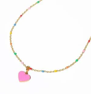 Matter Matters GalleryHumble Heart Necklace - Red/Pink - Image 6