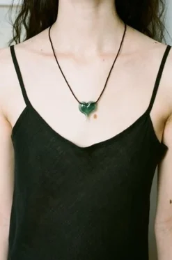 JuwelJUWEL Puffy Glass Heart - Teal