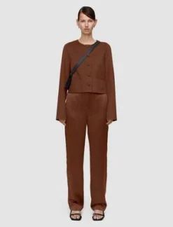 JosephTova Silk Pants - Mahogany