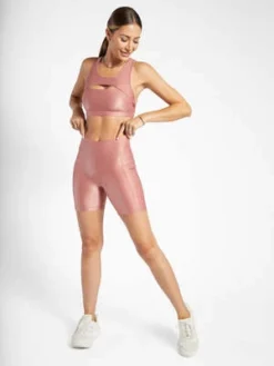 KoralTempo High Rise Infinity Bike Shorts - Dusty Rose