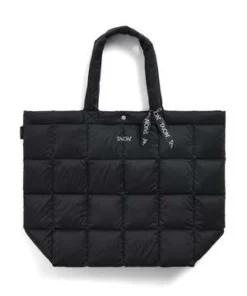 TAIONLarge Lunch Down Tote Bag - Black
