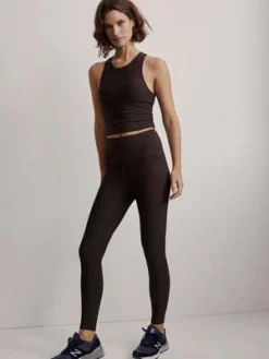 VarleyLet's Move Rib High Legging 25 - Chocolate Torte