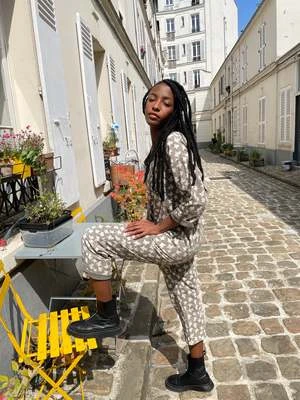 Happy French Ganghappyfrenchgang Libert Jumpsuit - Grey Print - Image 4