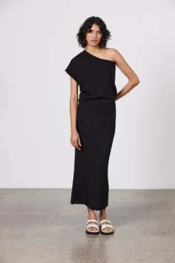 Laing HomeLina One Shoulder Top - Black