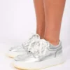 Maison MargielaLow Top Sneakers - Silver