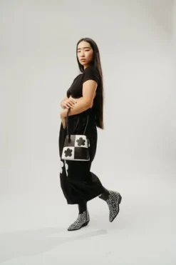 Mary LoFlora In Check Bag - Black/White