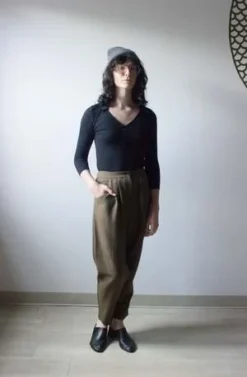 MeemozaMaelle Wool Pants - Khaki Check