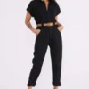 éticaMegg Utility Jumpsuit - Black Onyx