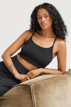 Richer PoorerNIGHT KNIT BRA TOP - BLACK