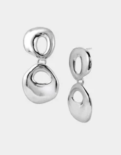 Modern WeavingOdd Oval Linked Earrings - Sterling Silver