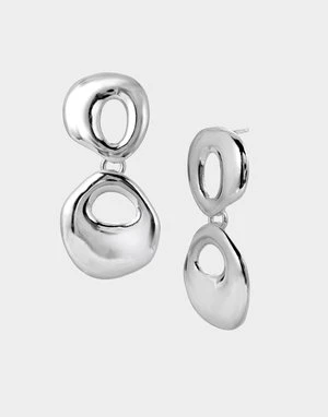 Modern WeavingOdd Oval Linked Earrings - Sterling Silver