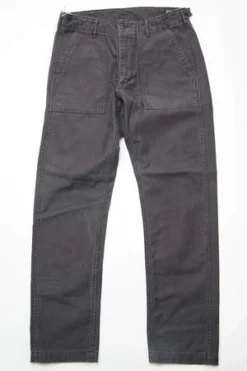 OrsloworSlow Slim Fit Fatigue Pants - SLIM FIT FATIGUE PANTS - BLACK STONE