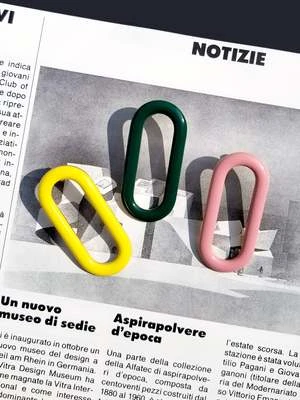 Matter Matters GalleryOval Earrings - Enamel Green - Image 4