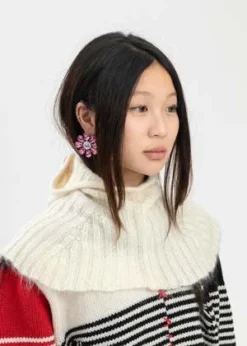 Charles JeffreyCRAZY DAIZY ANGRY FACE EARRING - PINK