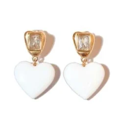 Matter Matters GalleryPrecious Heart Earrings - Sparkly White