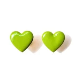 Matter Matters GalleryPuffy Heart Studs - Olive